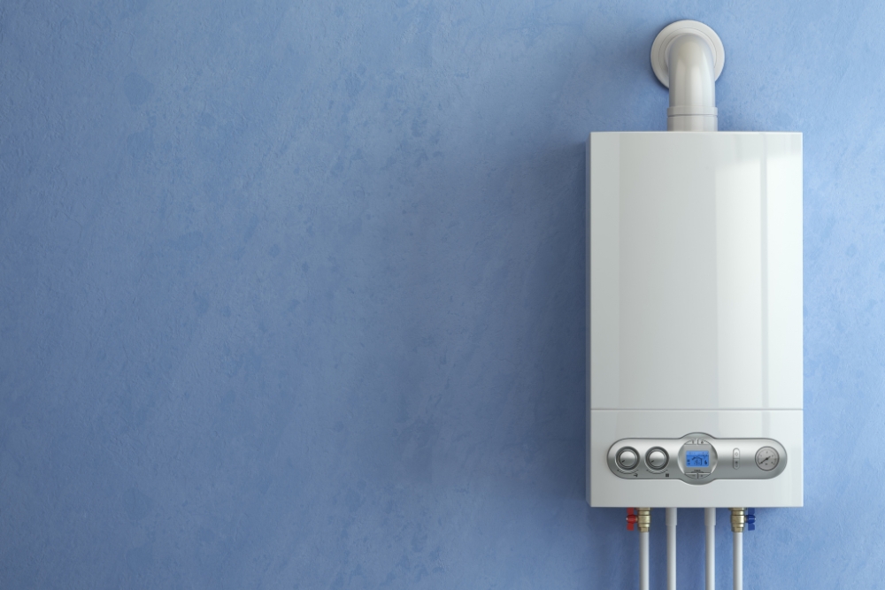 White gas hot water system